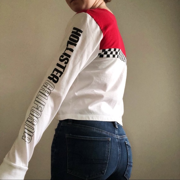 Racing Long Sleeve Crop Top - Picture 2 of 3